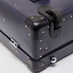 Globe-Trotter Navy Blue Fibreboard 2 Wheels Carry-On Suitcase 55
