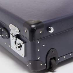 Pre Owned Globe-Trotter Navy Blue Fibreboard 2 Wheels Carry-On Suitcase 55