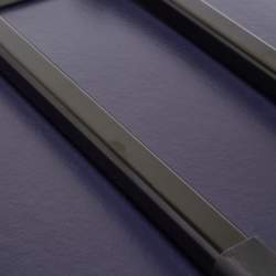 Pre Owned Globe-Trotter Navy Blue Fibreboard 2 Wheels Carry-On Suitcase 55