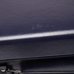 Pre Owned Globe-Trotter Navy Blue Fibreboard 2 Wheels Carry-On Suitcase 55