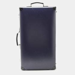 Globe-Trotter Navy Blue Fibreboard Large 2 Wheels Check-In Suitcase 