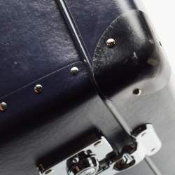 Globe-Trotter Navy Blue Fibreboard Large 2 Wheels Check-In Suitcase 