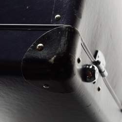 Globe-Trotter Navy Blue Fibreboard Large 2 Wheels Check-In Suitcase 