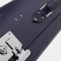 Globe-Trotter Navy Blue Fibreboard Large 2 Wheels Check-In Suitcase 