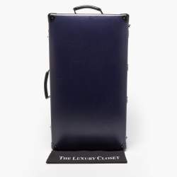 Globe-Trotter Navy Blue Fibreboard Large 2 Wheels Check-In Suitcase 