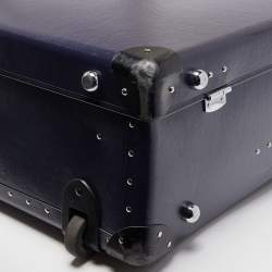 Globe-Trotter Navy Blue Fibreboard Large 2 Wheels Check-In Suitcase 