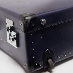 Globe-Trotter Navy Blue Fibreboard Large 2 Wheels Check-In Suitcase 