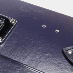 Globe-Trotter Navy Blue Fibreboard Large 2 Wheels Check-In Suitcase 