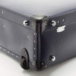 Globe-Trotter Navy Blue Fibreboard Large 2 Wheels Check-In Suitcase 