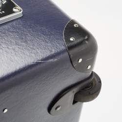 Globe-Trotter Navy Blue Fibreboard Large 2 Wheels Check-In Suitcase 
