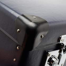 Globe-Trotter Navy Blue Fibreboard Large 2 Wheels Check-In Suitcase 