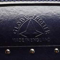 Globe-Trotter Navy Blue Fibreboard Large 2 Wheels Check-In Suitcase 