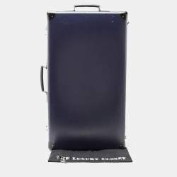 Globe-Trotter Navy Blue Fibreboard Large 2 Wheels Check-In Suitcase 