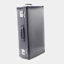 Globe-Trotter Navy Blue Fibreboard Large 2 Wheels Check-In Suitcase 