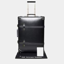 Globe-Trotter Black Fiber Board and Leather Centenary Luggage