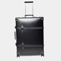 Globe-Trotter Black Fiber Board and Leather Centenary Luggage
