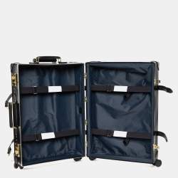 Globe-Trotter Black Fiber Board and Leather Centenary Luggage