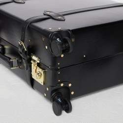Globe-Trotter Black Fiber Board and Leather Centenary Luggage