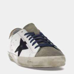 Golden Goose White/Beige/Royal Blue/Black Golden Goose Super-Star Sneaker Size EU 41