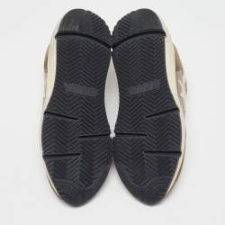 Golden Goose Green/Beige Suede and Mesh Running Sneakers Size 43