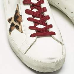 Pre Owned Golden Goose Multicolor Leather Super Star Sneakers Size 45