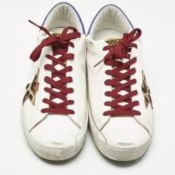 Pre Owned Golden Goose Multicolor Leather Super Star Sneakers Size 45