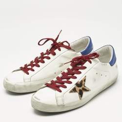 Pre Owned Golden Goose Multicolor Leather Super Star Sneakers Size 45