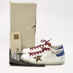 Pre Owned Golden Goose Multicolor Leather Super Star Sneakers Size 45