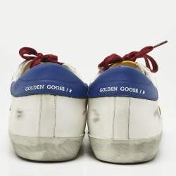Pre Owned Golden Goose Multicolor Leather Super Star Sneakers Size 45