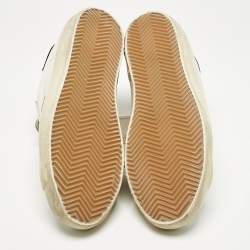 Pre Owned Golden Goose White Leather Super Star Sneakers Size 41