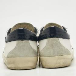 Pre Owned Golden Goose White Leather Super Star Sneakers Size 41