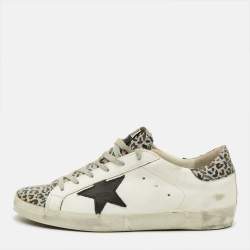 مملوكة مسبقًا Golden Goose Superstar Size 41 Multicolor Leopard Print Glitter and Leather Low Top Sneakers