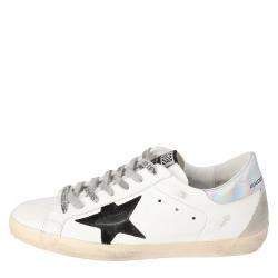 Pre Owned Golden Goose White Superstar Deluxe Size 44