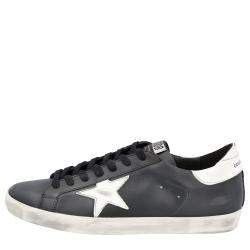 Pre Owned Golden Goose Black Superstar Classic Sneakers Size 42