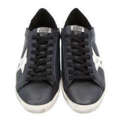Pre Owned Golden Goose Black Superstar Classic Sneakers Size 42