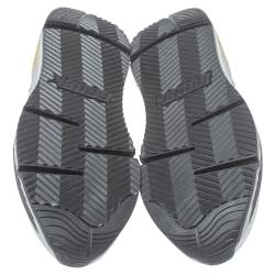 Pre Owned Golden Goose White/Silver Leather Lace Up Sneakers Size 41