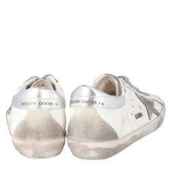 Pre Owned Golden Goose White Superstar Sneakers Size 40