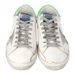 Pre Owned Golden Goose White Superstar Classic Sneakers Size EU 43