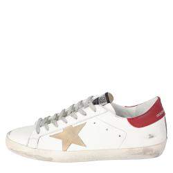 Pre Owned Golden Goose White Superstar Classic Sneakers Size EU 40