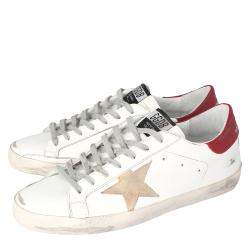 Pre Owned Golden Goose White Superstar Classic Sneakers Size EU 43
