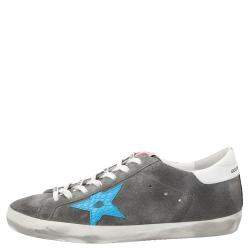 Pre Owned Golden Goose Grey Suede Superstar Sneakers Size EU 41