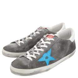 Pre Owned Golden Goose Grey Suede Superstar Sneakers Size EU 41
