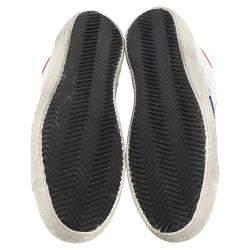 Pre Owned Golden Goose White/Red/Blue Superstar low-top sneakers Size EU 43