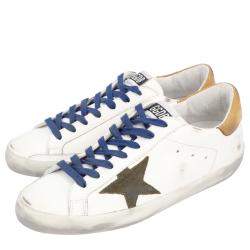 Pre Owned Golden Goose Multicolor Leather Superstar Sneakers EU 45