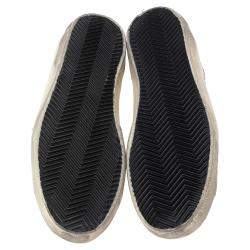 Pre Owned Golden Goose Green Leather Superstar Low Top Sneakers 41