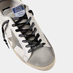 Pre Owned Golden Goose White Super-Star Classic Low-Top Sneakers Size EU 41