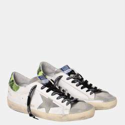 Pre Owned Golden Goose White Super-Star Classic Low-Top Sneakers Size EU 41