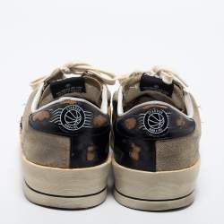 Golden Goose Grey/Black Suede and Leather Stardan Sneakers Size 42