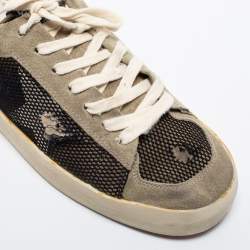 Golden Goose Grey/Black Suede and Leather Stardan Sneakers Size 42
