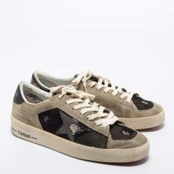 Golden Goose Grey/Black Suede and Leather Stardan Sneakers Size 42